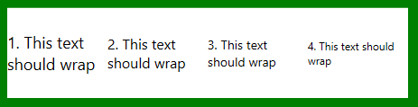 All text wraps in ItemsControl with UniformGrid